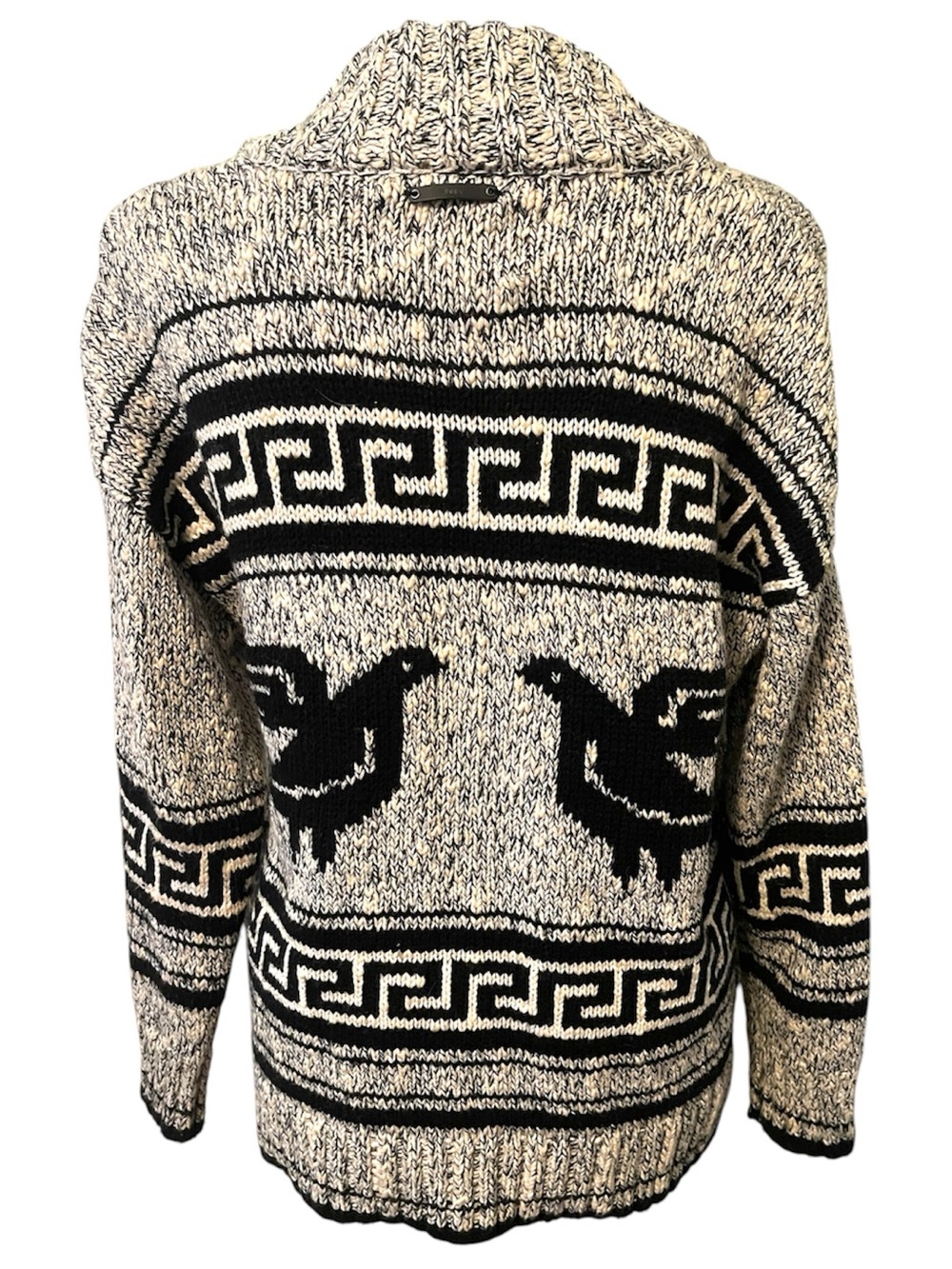 Obey Black and Cream Patterned Zip-Up Sweater Jacket - Picture 4 of 7